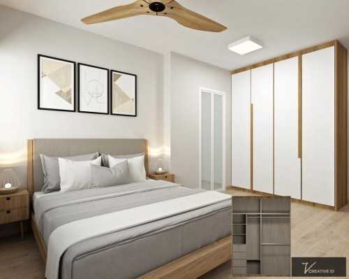 Scandinavian Bedroom at Orchid Park Condominium