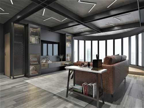 Industrial Living Room at Parc oasis jurong east ave 1 55