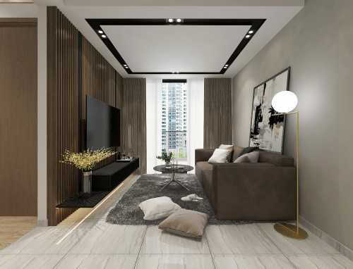 Contemporary Living Room at High park residence fernvale road 58