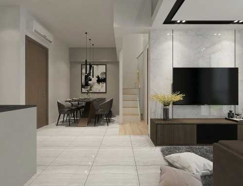 Contemporary Living Room at High park residence fernvale road 58