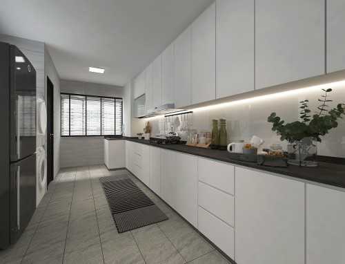 Contemporary Kitchen at yishun blk 212
