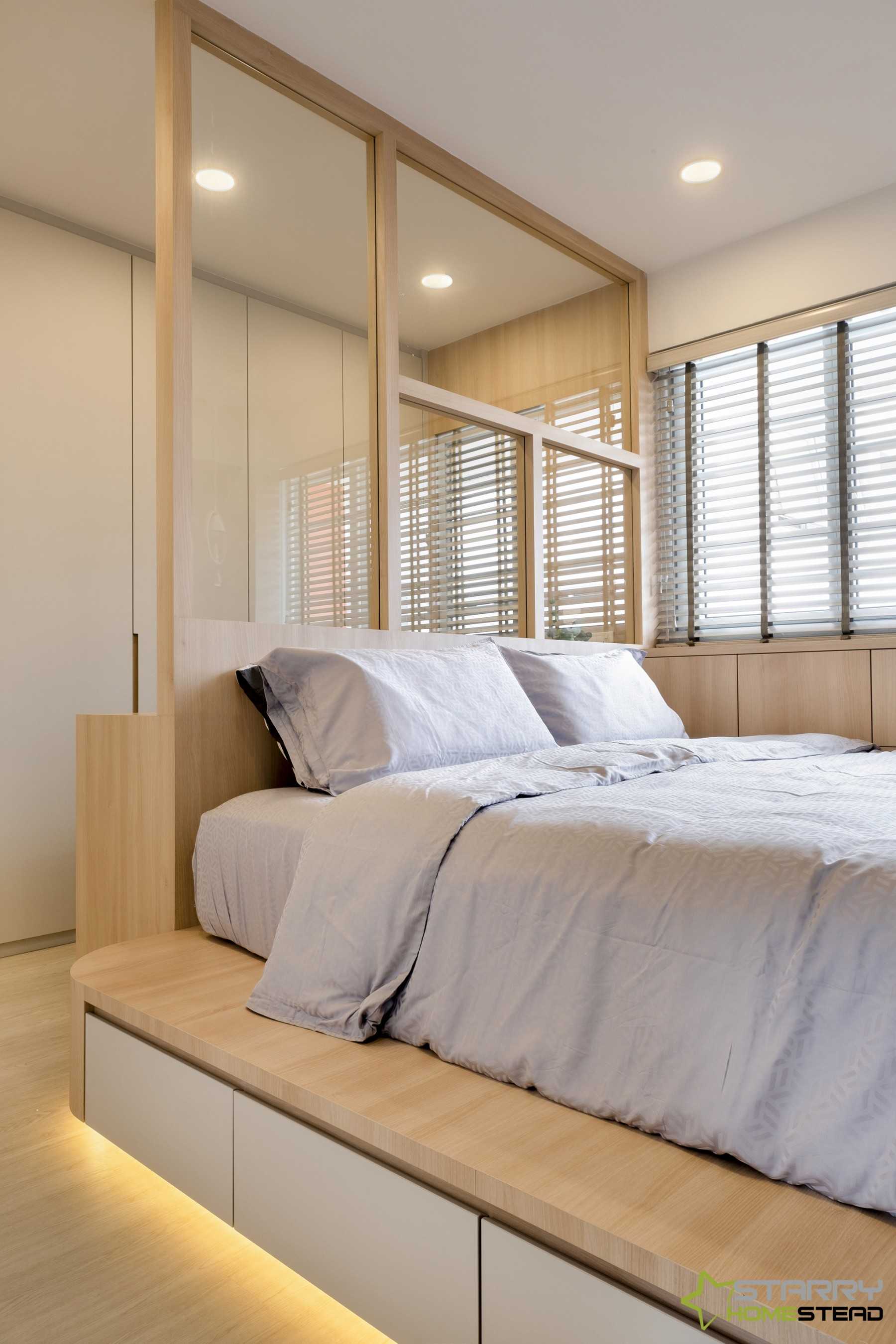 Scandinavian Kitchen with Bed and Platform