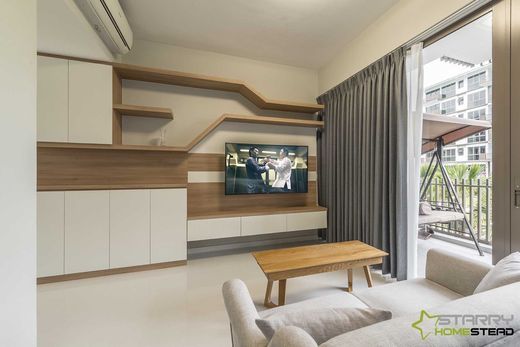 Scandinavian Living Room with TV Console and Sofa