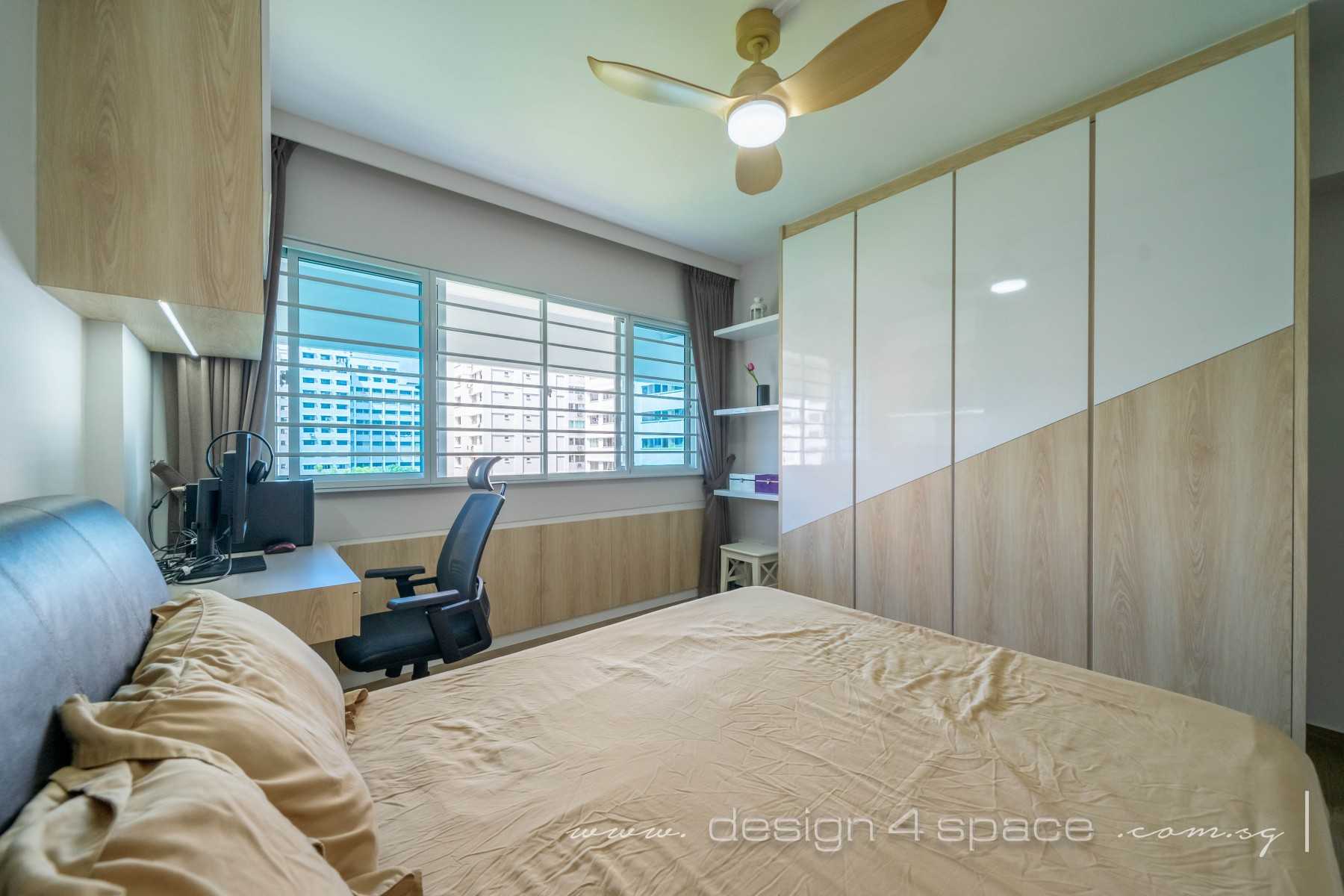 Modern Bedroom with Wardrobe and Built-in Bed