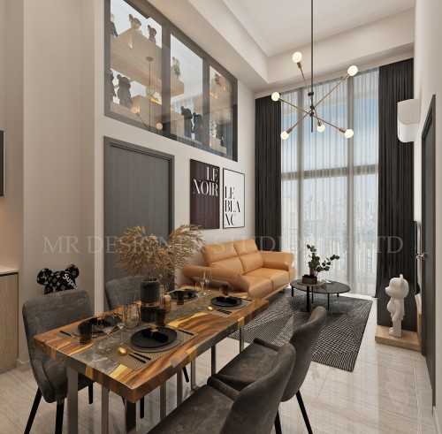 Contemporary Dining Room at 1 bedok south granduer residence