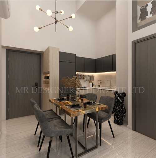 Contemporary Dining Room at 1 bedok south granduer residence