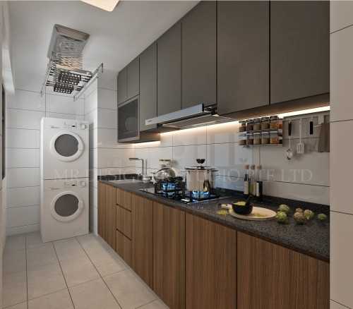 Minimalist Kitchen at blk 467c bukit batok
