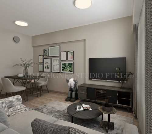 Minimalist Living Room at blk 467c bukit batok