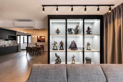 Contemporary Living Room at Bukit Batok West Ave 8