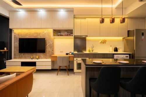 Modern Living Room at Toa Payoh | Gem Residence