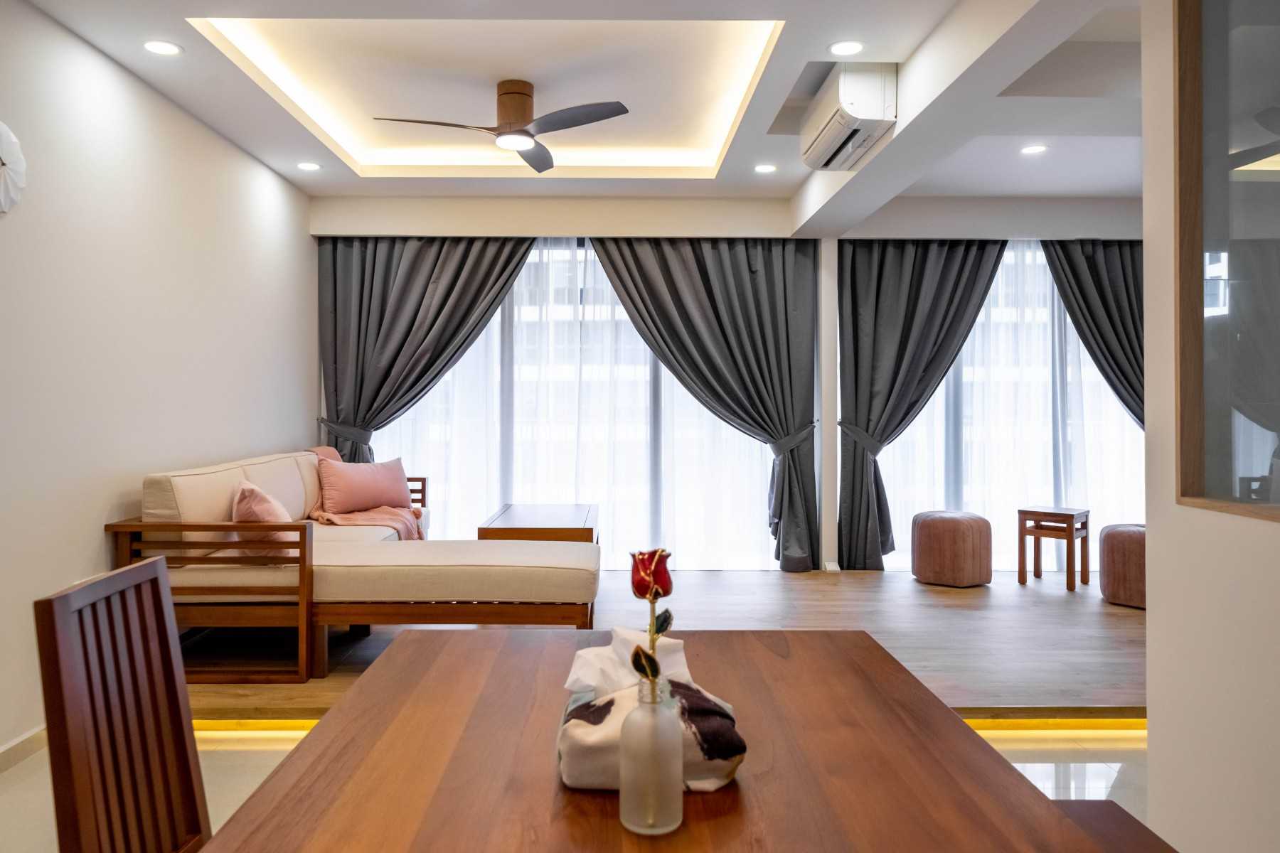 Modern Living Room with TV Console and Sofa