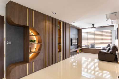 Modern Living Room at Punggol | Northshore Drive