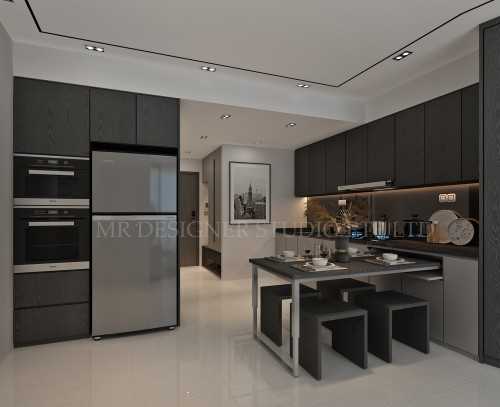 Contemporary Kitchen at urban oasis condo