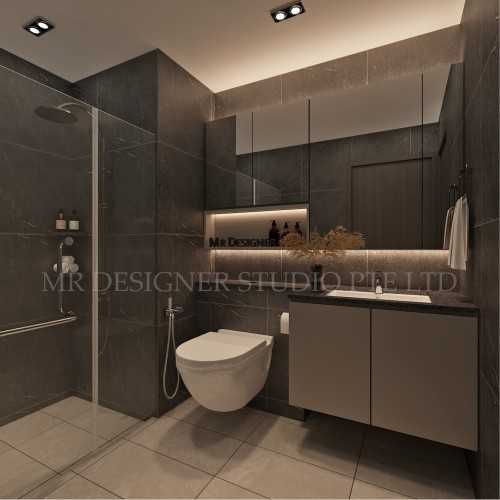 Contemporary Bathroom at urban oasis condo
