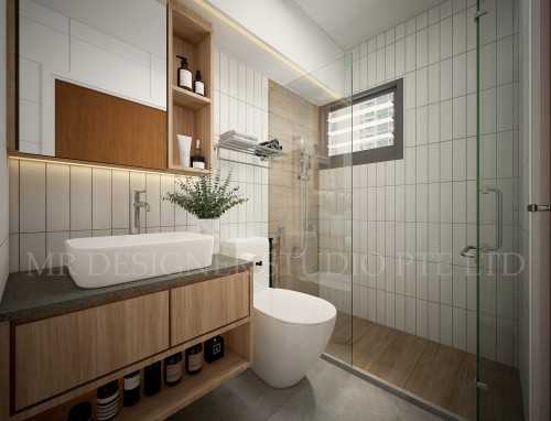 Scandinavian Bathroom at choa chu kang ave 9 blk 809A