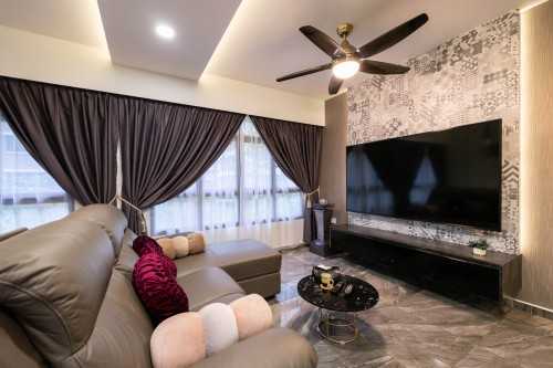 Contemporary Living Room at Buangkok | Buangkok Edgeview