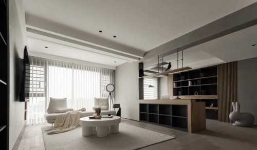 Contemporary Living Room at Condo @ Newton