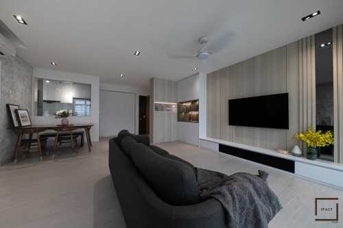 Scandinavian Living Room at Punggol Drive