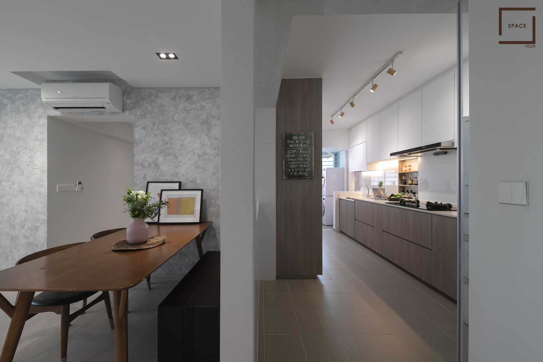 Scandinavian Kitchen with Kitchen Window and Open Kitchen