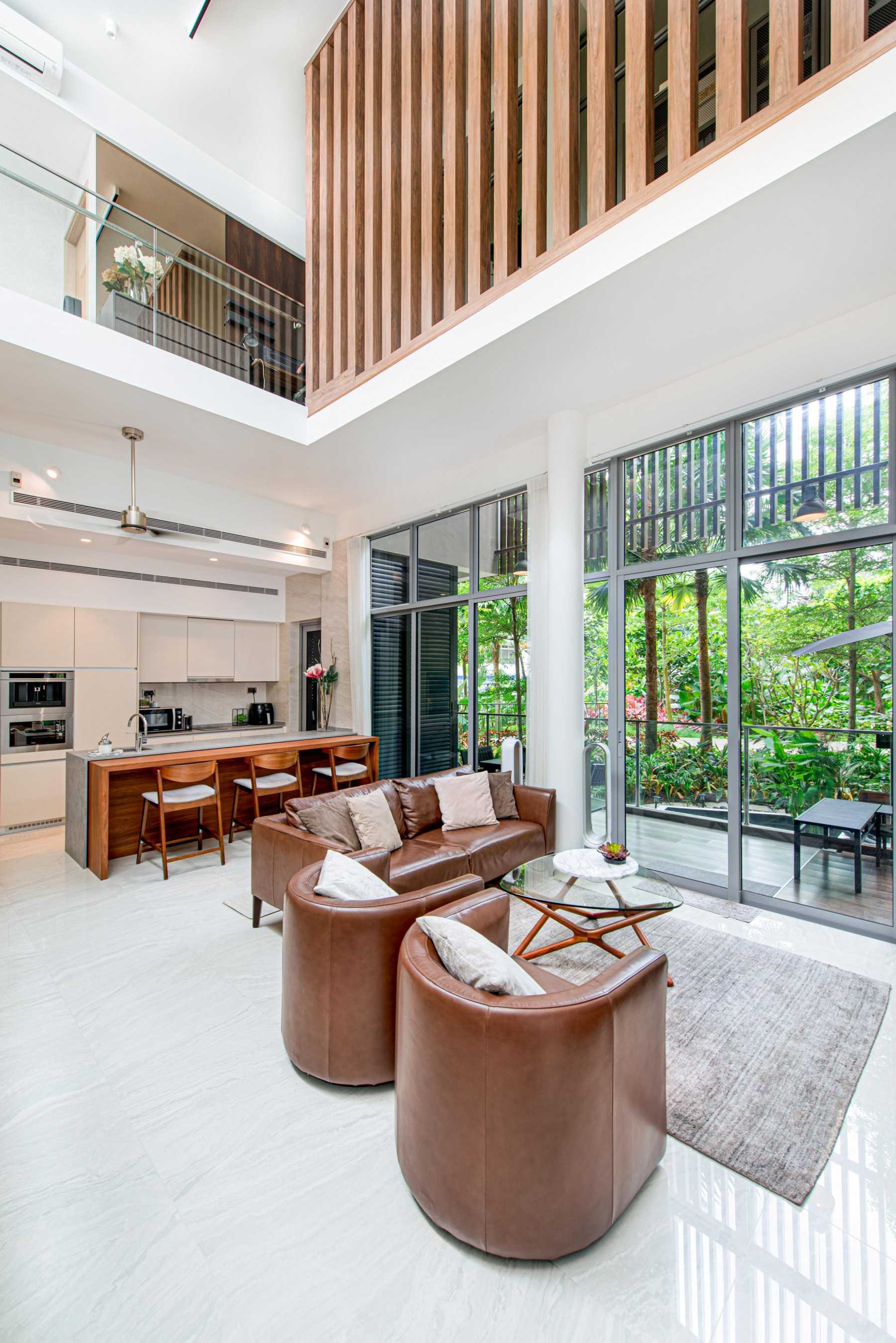Modern Living Room with TV Console and Sofa
