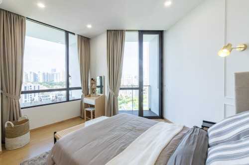 Minimalist Bedroom at The Crest Condo