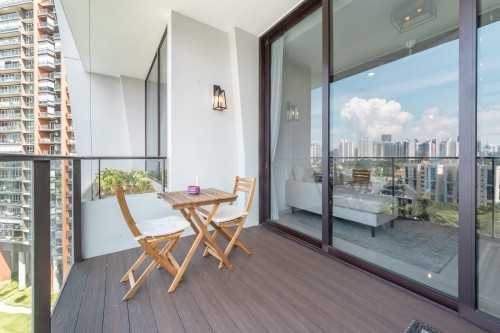 Minimalist Balcony at The Crest Condo