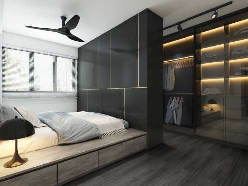 Contemporary Bedroom at Resale HDB @ Woodlands