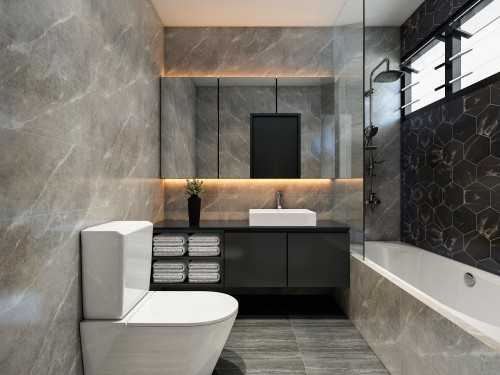 Contemporary Bathroom at Resale HDB @ Woodlands