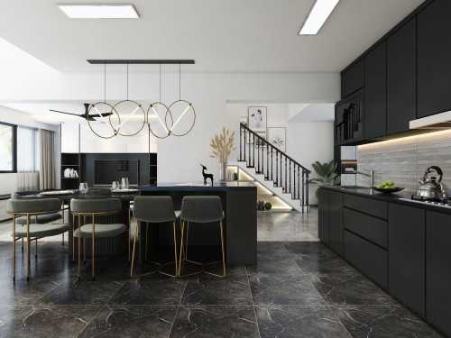 Contemporary Kitchen at Resale HDB @ Woodlands
