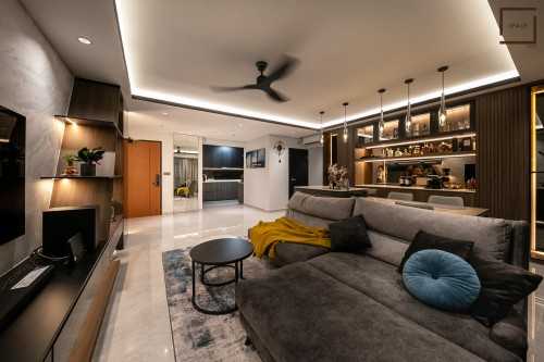 Modern Living Room at Punggol Place