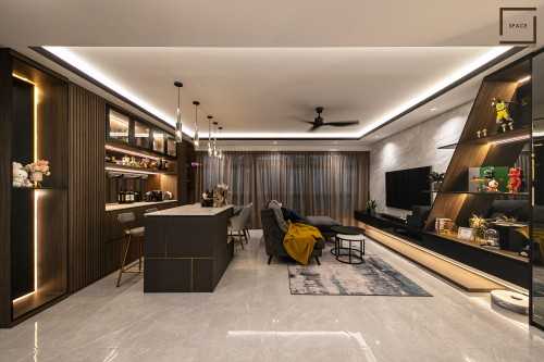 Modern Living Room at Punggol Place