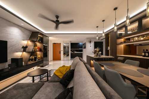 Modern Living Room at Punggol Place