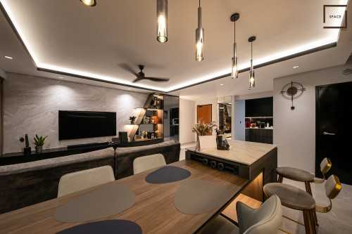 Modern Living Room at Punggol Place