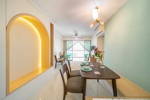 Minimalist Dining Room at Hougang | 475a upper Serangoon
