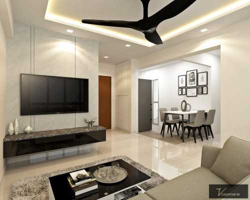 Contemporary Living Room at Bukit Batok 468