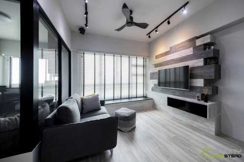 Industrial Living Room at Jalan Tenteram (Block 116A)