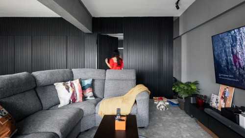 Industrial Living Room at Cambridge Road