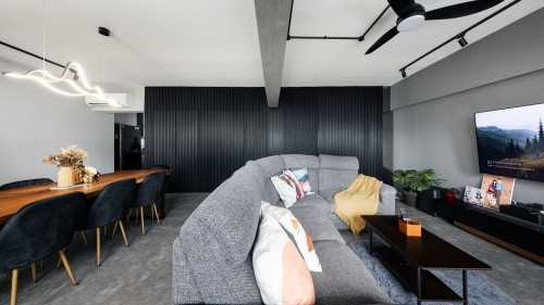 Industrial Living Room at Cambridge Road