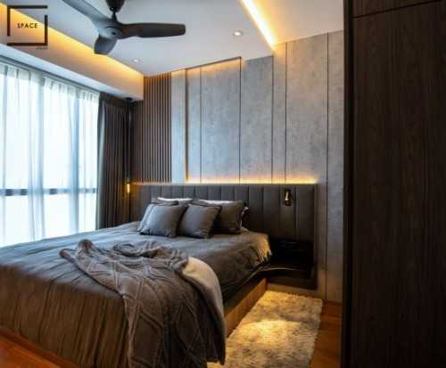 Contemporary Bedroom at Queen Peak Condo