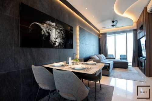 Contemporary Living Room at Queen Peak Condo