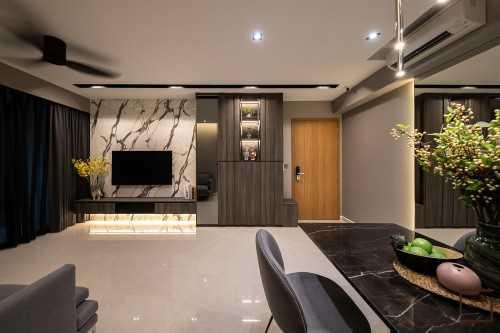Contemporary Living Room at Rivercove Residences EC