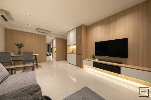 Contemporary Living Room at RIVERCOVE RESIDENCES EC (C)
