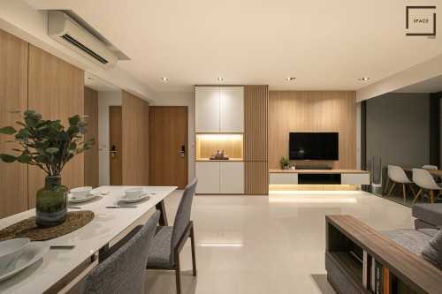 Contemporary Living Room at RIVERCOVE RESIDENCES EC (C)