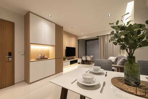 Contemporary Living Room at RIVERCOVE RESIDENCES EC (C)