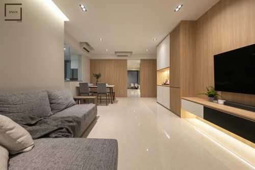 Contemporary Living Room at RIVERCOVE RESIDENCES EC (C)