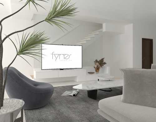 Modern Living Room at Illustration Drawings for an apartment @ Siglap Drive