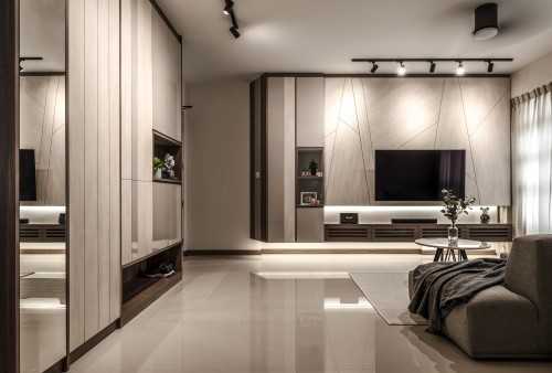 Contemporary Living Room at Bukit Batok West, Singapore