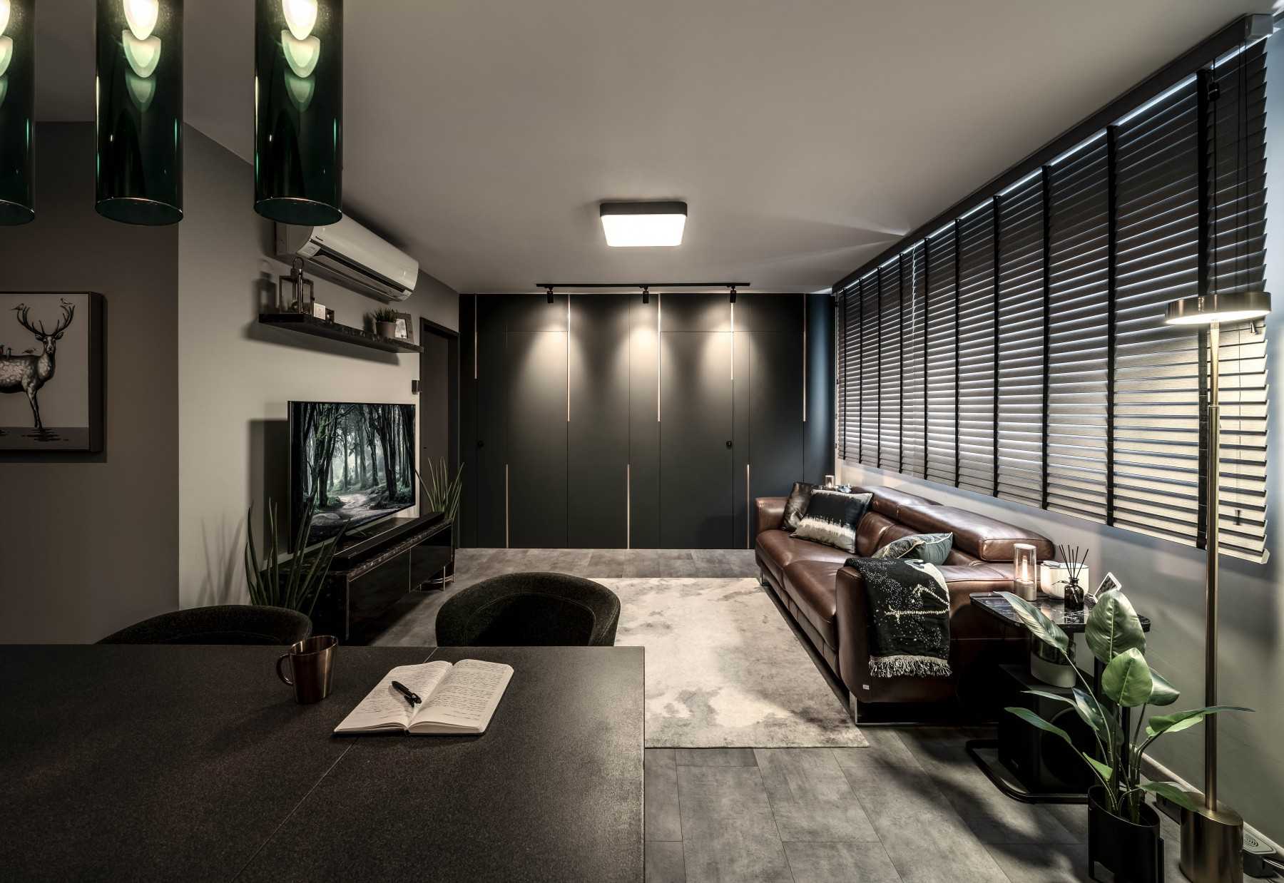 Modern Living Room with Sofa and Lighting