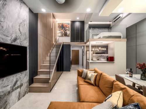 Modern Living Room at Seletar Road, Singapore
