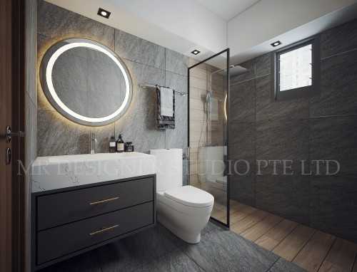 Contemporary Bathroom at punggol way 265c